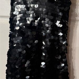 Paris Hilton Black Sequin Pencil Skirt